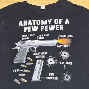 Anatomy of A Gun graphic T shirt size L